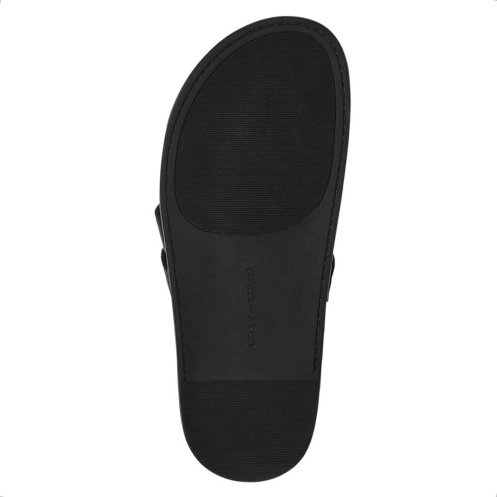 Easy Spirit Women's Trevin Leather Banded Slip On Slide Sandals Black Size 9 - Picture 5 of 5